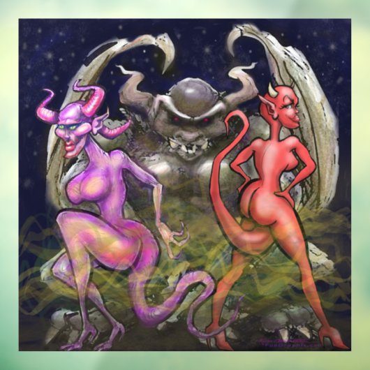 Autocollant Pour Fenêtre Gargoyle n Fenêtre Fae foncé Classer (Feuille 3)