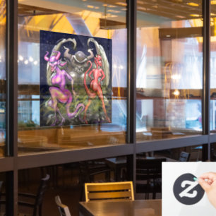 Autocollant Pour Fenêtre Gargoyle n Fenêtre Fae foncé Classer