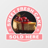 Autocollant Pour Fenêtre Gâteaux sucrés disponibles Boutique Clouage de fen (Feuille)