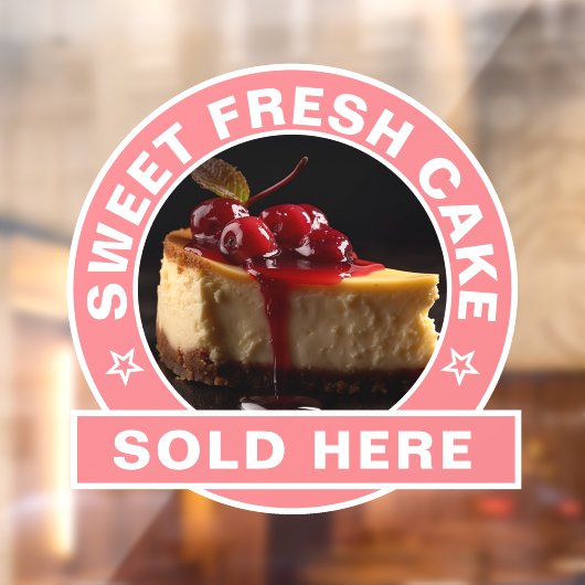 Autocollant Pour Fenêtre Gâteaux sucrés disponibles Boutique Clouage de fen (Feuille 2)