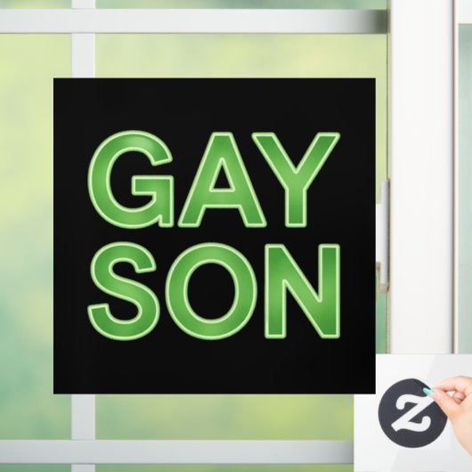 Autocollant Pour Fenêtre Gay Son Funny LGBTQ Pride (Maison)