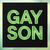 Autocollant Pour Fenêtre Gay Son Funny LGBTQ Pride (Feuille 3)