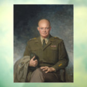 Autocollant Pour Fenêtre Général Dwight Eisenhower Portrait peint 5 étoiles (Feuille 3)