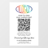 Autocollant Pour Fenêtre Générateur de code QR & Logo d'entreprise Moderne (Feuille)