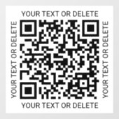Autocollant Pour Fenêtre Générateur de code QR Simple Noir et Blanc Moderne (Feuille)