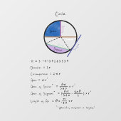 Autocollant Pour Fenêtre Géométrie d'une référence mathématique circulaire  (Feuille)