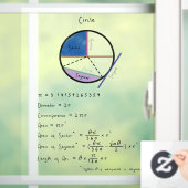Autocollant Pour Fenêtre Géométrie d'une référence mathématique circulaire  (Maison)