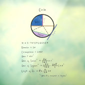 Autocollant Pour Fenêtre Géométrie d'une référence mathématique circulaire  (Feuille 3)