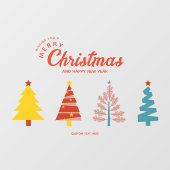 Autocollant Pour Fenêtre Géométrie moderne Décor de vitrine d'arbre de Noël (Feuille)