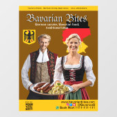 Autocollant Pour Fenêtre German Bavarian Restaurants Food Lovers (Feuille)