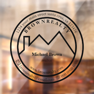 Autocollant Pour Fenêtre Gestion de l'architecture de l'agent immobilier du