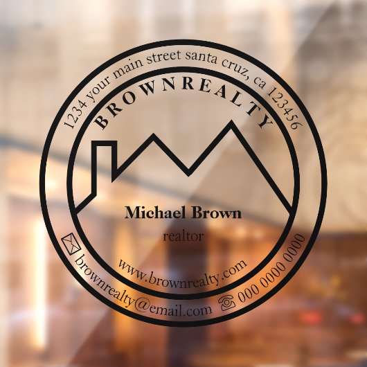 Autocollant Pour Fenêtre Gestion de l'architecture de l'agent immobilier du (Feuille 2)