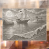 Autocollant Pour Fenêtre Ghost Ship – Haunting Nautical Pirate (Feuille 2)