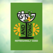 Autocollant Pour Fenêtre Gin Et Boissons Toniques Art (Feuille 3)