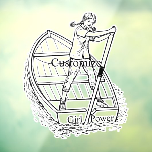 Autocollant Pour Fenêtre Girl Power Sculling Boat Thunder_Cove (Feuille 3)