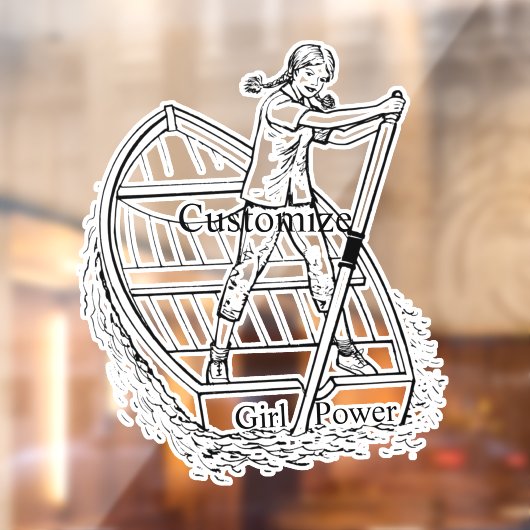 Autocollant Pour Fenêtre Girl Power Sculling Boat Thunder_Cove (Feuille 2)
