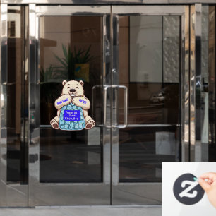 Autocollant Pour Fenêtre Glace Sacrée Ours Polaire Personnalisée Promotionn