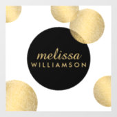 Autocollant Pour Fenêtre Glamour et beauté noir et or (Feuille)