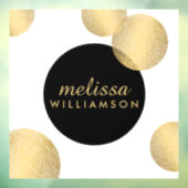 Autocollant Pour Fenêtre Glamour et beauté noir et or (Feuille 3)