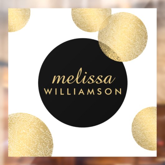 Autocollant Pour Fenêtre Glamour et beauté noir et or (Feuille 2)