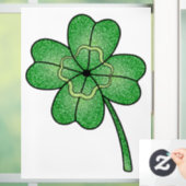 Autocollant Pour Fenêtre Glitter Four Leaf Clover (Maison)