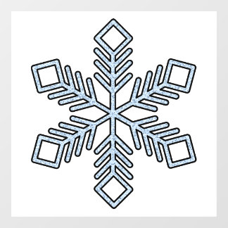Autocollant Pour Fenêtre Glitter Snowflake - Baby Blue Branches