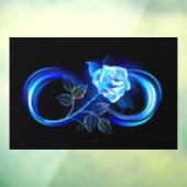Autocollant Pour Fenêtre Glowing infinity with blue rose (Feuille 3)