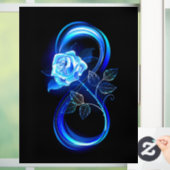 Autocollant Pour Fenêtre Glowing infinity with blue rose (Maison)