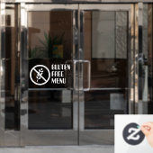 Autocollant Pour Fenêtre Gluten Menu Gratuit Restaurant Clouage Fenêtre (Porte de bureau)