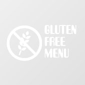 Autocollant Pour Fenêtre Gluten Menu Gratuit Restaurant Clouage Fenêtre (Feuille)