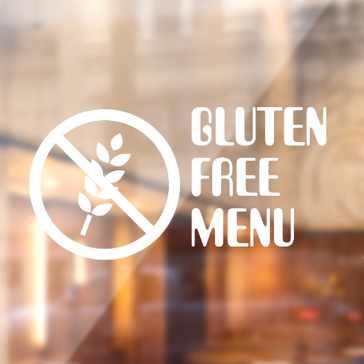 Autocollant Pour Fenêtre Gluten Menu Gratuit Restaurant Clouage Fenêtre (Feuille 2)