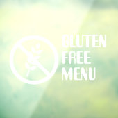 Autocollant Pour Fenêtre Gluten Menu Gratuit Restaurant Clouage Fenêtre (Feuille 3)