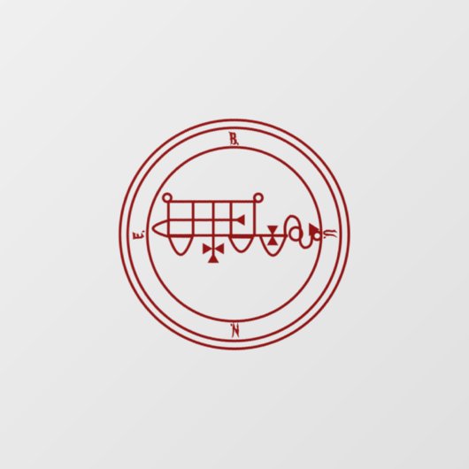 Autocollant Pour Fenêtre Goetic Sigil of Bune (Bim) (Feuille)