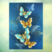 Autocollant Pour Fenêtre Golden butterflies (Feuille 3)