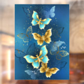 Autocollant Pour Fenêtre Golden butterflies (Feuille 2)