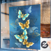 Autocollant Pour Fenêtre Golden butterflies (Fenêtre de café)