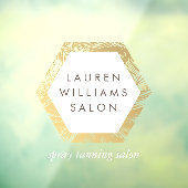 Autocollant Pour Fenêtre Golden Palms Spray Tanning Salon Logo Clôture (Feuille 3)