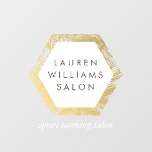 Autocollant Pour Fenêtre Golden Palms Spray Tanning Salon Logo Clôture (Feuille)