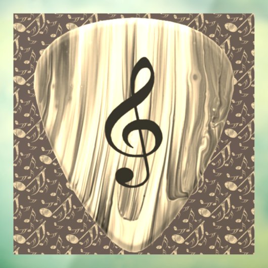 Autocollant Pour Fenêtre Golden Plectron - Design élégant pour les mélomane (Feuille 3)