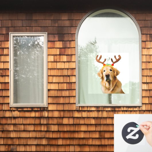 Autocollant Pour Fenêtre Golden Retriever Reindee (Fenêtre d'accueil)