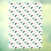 Autocollant Pour Fenêtre Golf Course Clubs Tees Bag Sports Pattern Large (Feuille 3)