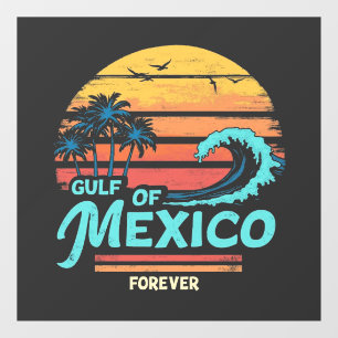 Autocollant Pour Fenêtre Golfe du Mexique Forever Vintage Beach Mexicaine