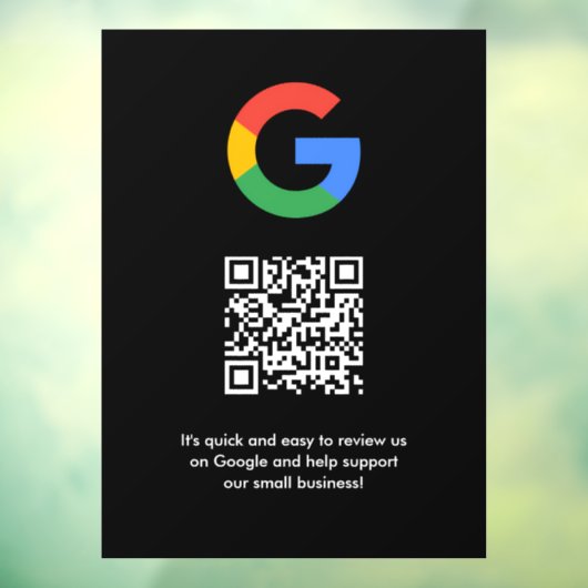 Autocollant Pour Fenêtre Google Avis | Business Review Link QR Code (Feuille 3)