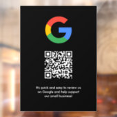 Autocollant Pour Fenêtre Google Avis | Business Review Link QR Code (Feuille 2)