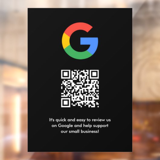 Autocollant Pour Fenêtre Google Avis | Business Review Link QR Code (Feuille 2)