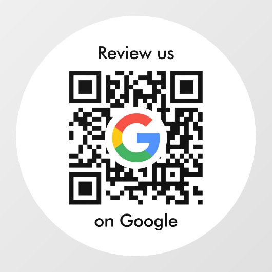Autocollant Pour Fenêtre Google Avis | Business Review Link QR Code (Feuille)