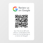 Autocollant Pour Fenêtre Google Avis | Business Review Link QR Code (Feuille)