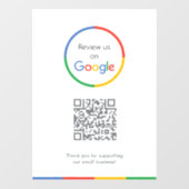 Autocollant Pour Fenêtre Google Avis | Business Review Link QR Code (Feuille)