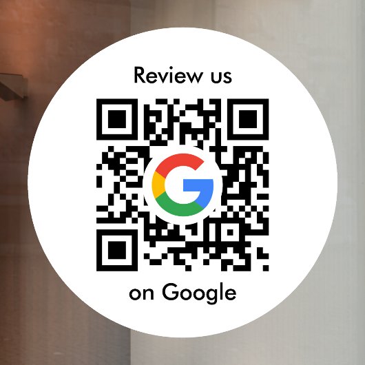 Autocollant Pour Fenêtre Google Avis | Business Review Link QR Code