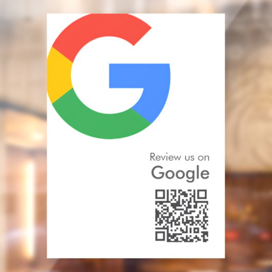 Autocollant Pour Fenêtre Google Avis | Business Review Link QR Code (Feuille 2)